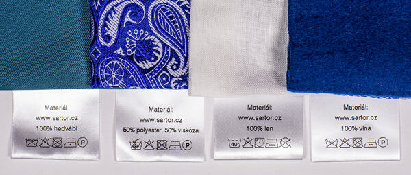 textilní etikety od Sartor Bohemia
