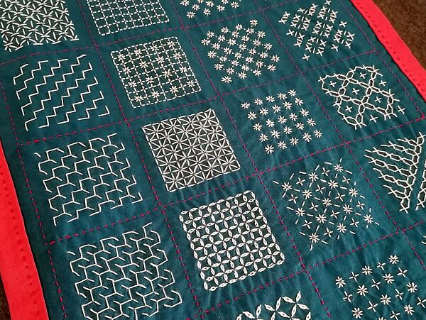 Sashiko stitching Japanese mending technique