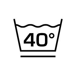 40 degrees Celsius laundry care symbol, washing symbol