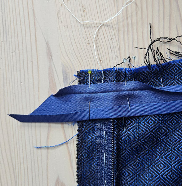 bias tape neckline finish for pinafore dress