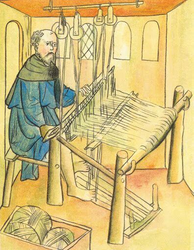 středověký tkalec