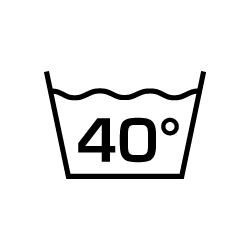 40 degrees Celsius laundry care symbol, washing symbol