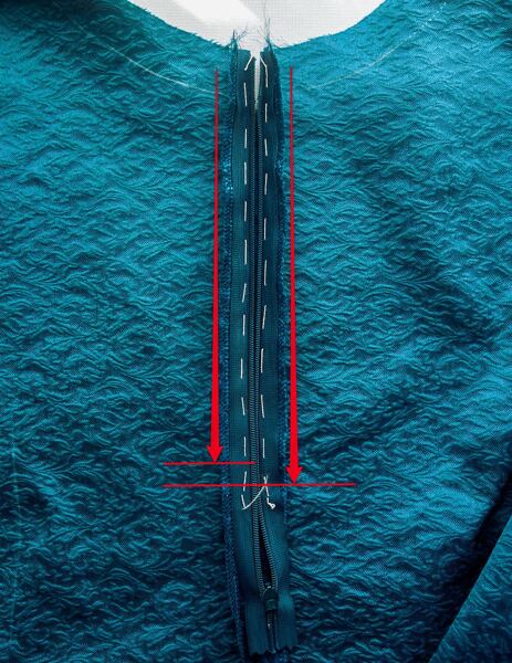 How to make a circle skirt — leave a gap for the zipper pull