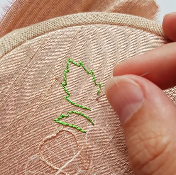needle painting thread painting embroidery tutorial