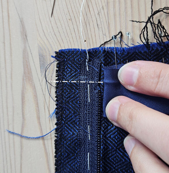 bias tape neckline finish for pinafore dress