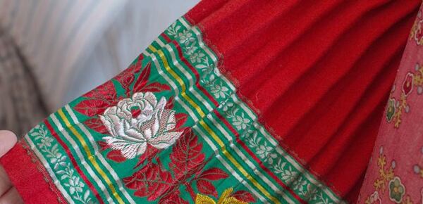 Decorative ribbon on Chod kroj