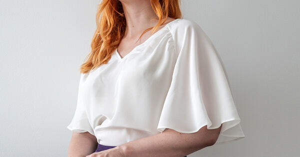 silk white blouse sewing pattern
