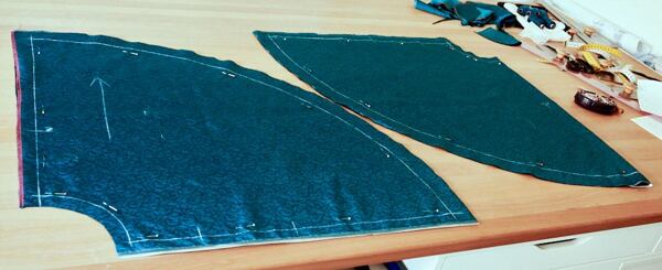 How to make a circle skirt — cut pieces