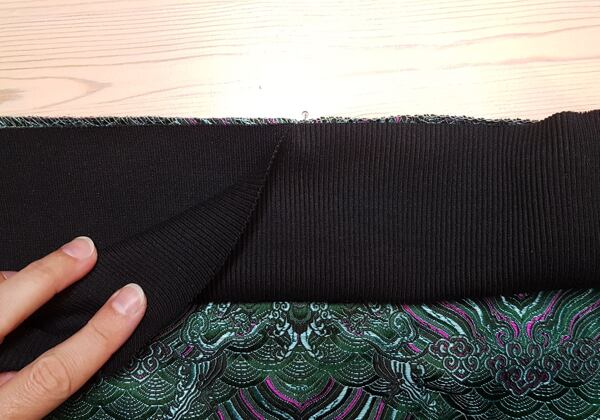 sewing ribbing to bomber jacket