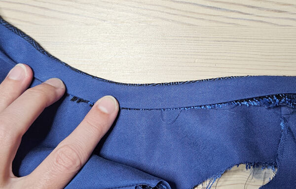 bias tape neckline finish for pinafore dress