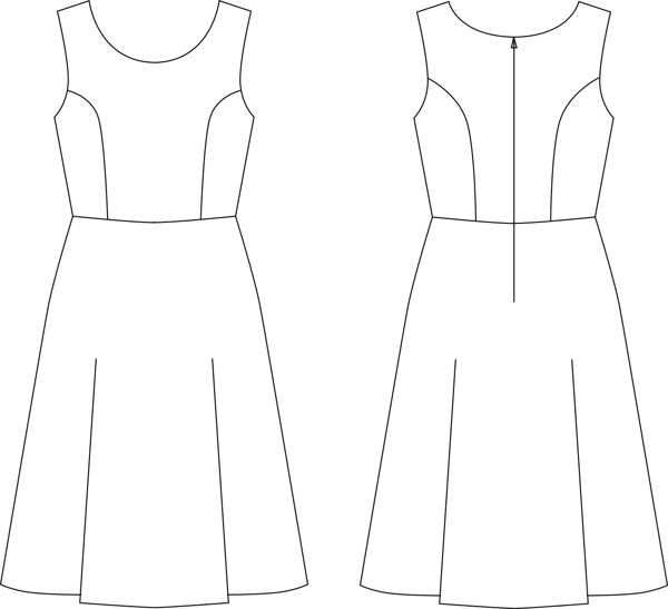 Pinafore dress sewing pattern