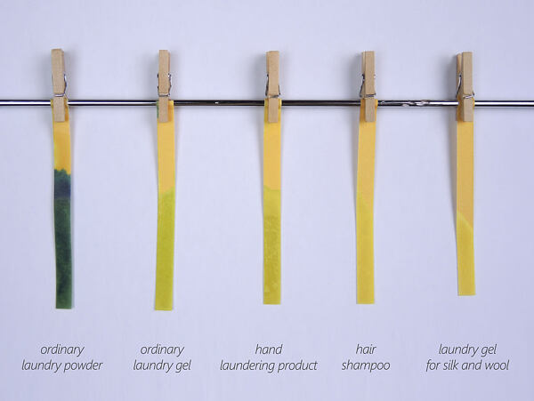 How to wash silk – laundry detergent pH test