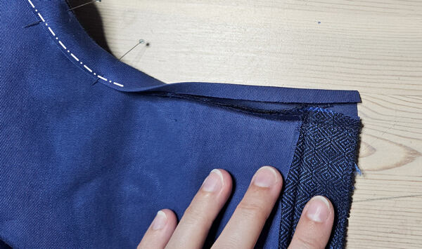 bias tape neckline finish for pinafore dress