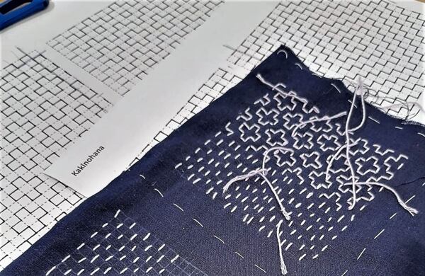 Sashiko mending Japanese stitsching technique