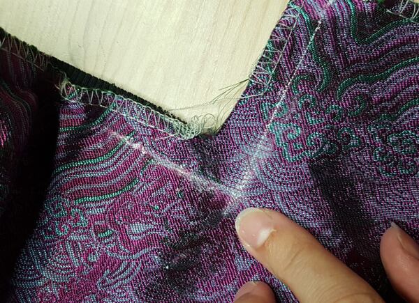 sewing ribbing to bomber jacket