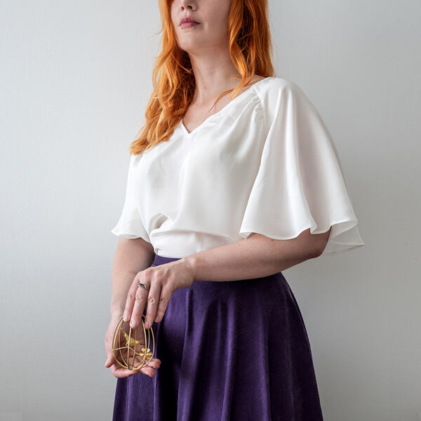 silk white blouse sewing pattern