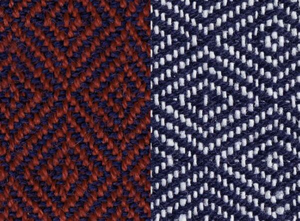 diamond weave and goose eye weave