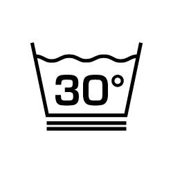 30 degrees Celsius laundry care symbol, washing symbol