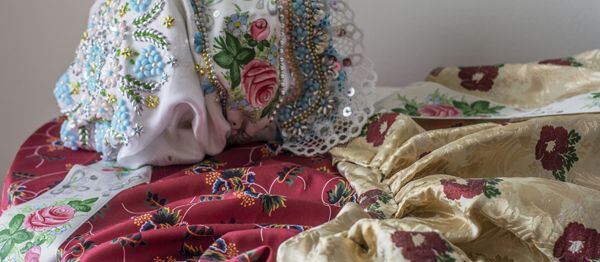 fabrics from Czech and Slovak folk costumes