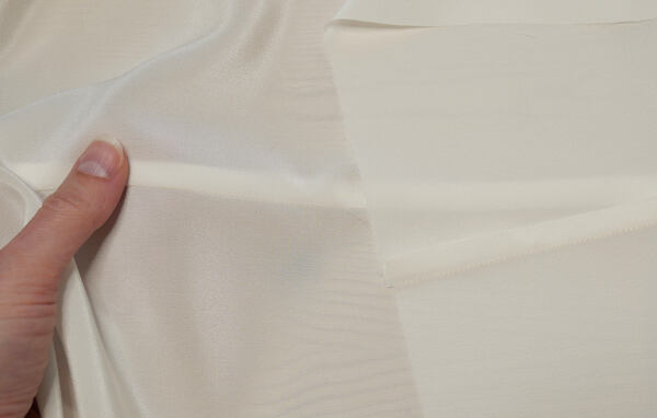 French seam sewing silk