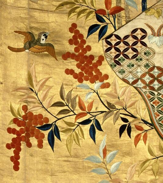 Japanese silk embroidery