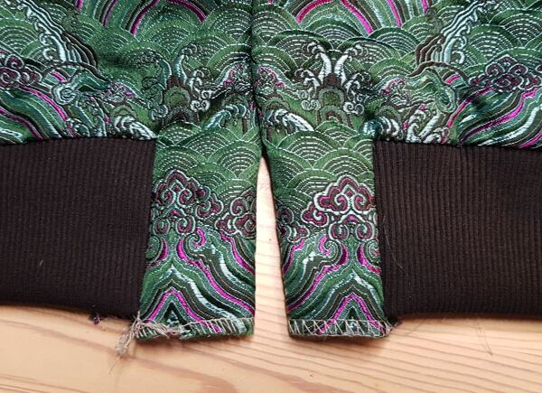 sewing ribbing to bomber jacket