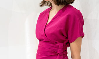 Cut and sew: Linen wrap dress