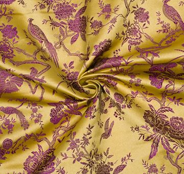 Japanese brocade, violet and gold