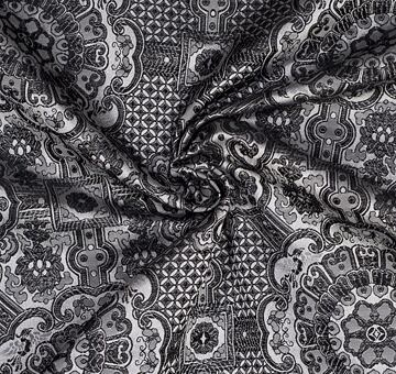 Brocade Ming, black and silver