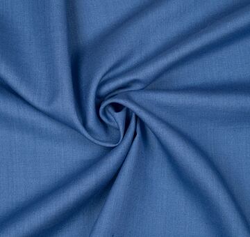 Hand woven wild eri silk plain weave, blue