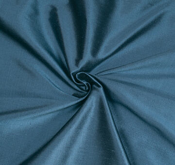 Fine silk dupioni, iridescent steel blue