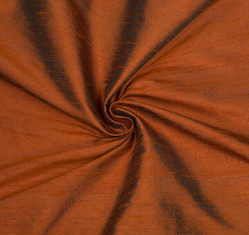 Fine silk dupioni, iridescent cinnamon