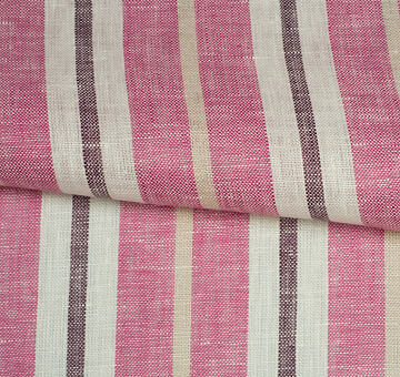 Pink fine linen fabric, 100% linen