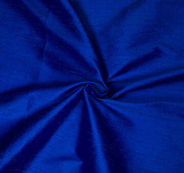 Slubbed silk dupioni, royal blue