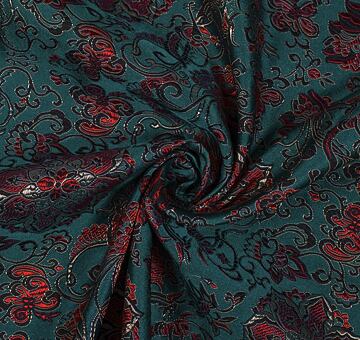 Brocade Chrysanthemum, teal, 1m
