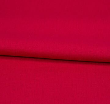 Fine linen cotton blend fabric, red