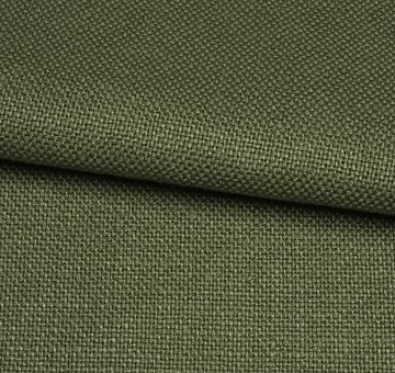 Rustic linen fabric, 100% linen, army green