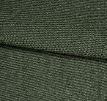Linen fabric, 100% linen, army green