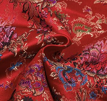 Brocade bouquet, red