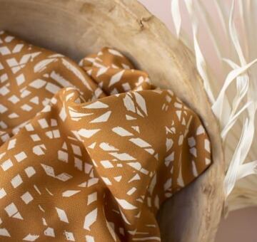 French designer fabric Shade Ochre, EcoVero, ochre, 0.5m