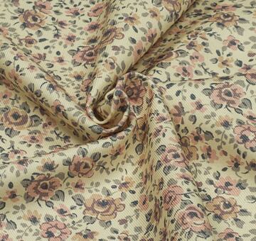 Organic cotton twill, Rosita floral print, antique rose