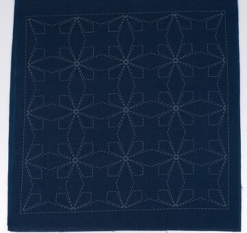 Hana-Fukin sashiko sampler 33 x 33 cm TESSEN, indigo