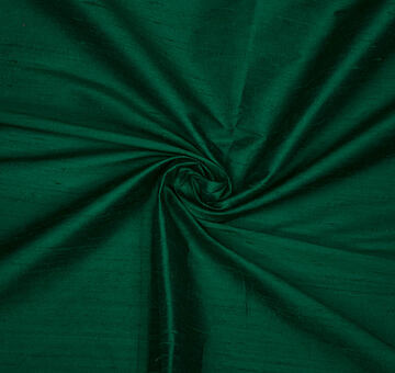 Slubbed silk dupioni, dark green