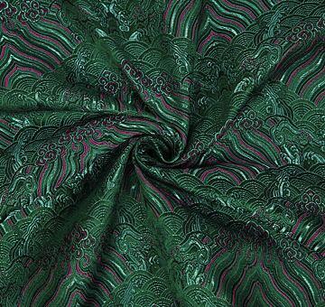 Brocade heaven, fuchsia and dark green