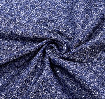 Noble brocade, blue and white