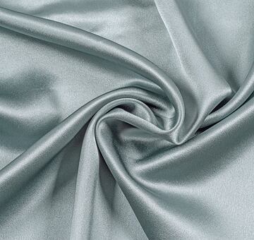 Heavy silk satin, steel blue