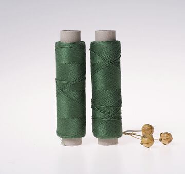 Fine linen thread, 20x3, 100m, dark green