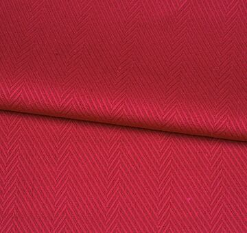 Linen cotton blend fabric, herringbone, hot pink, seconds
