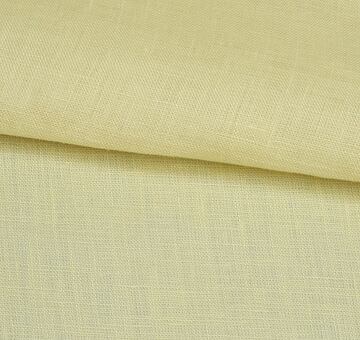 Fine linen fabric, 100% linen, pale yellow