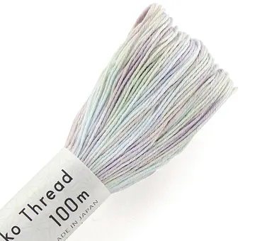 Olympus sashiko thread 100m, rainbow 195